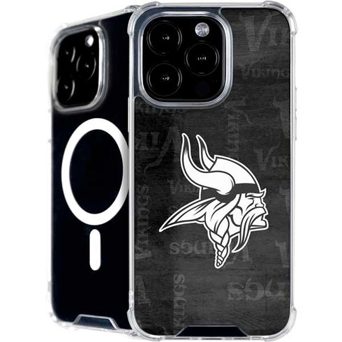 NFL Minnesota Vikings Black & White iPhone 16 Pro MagSafe Case